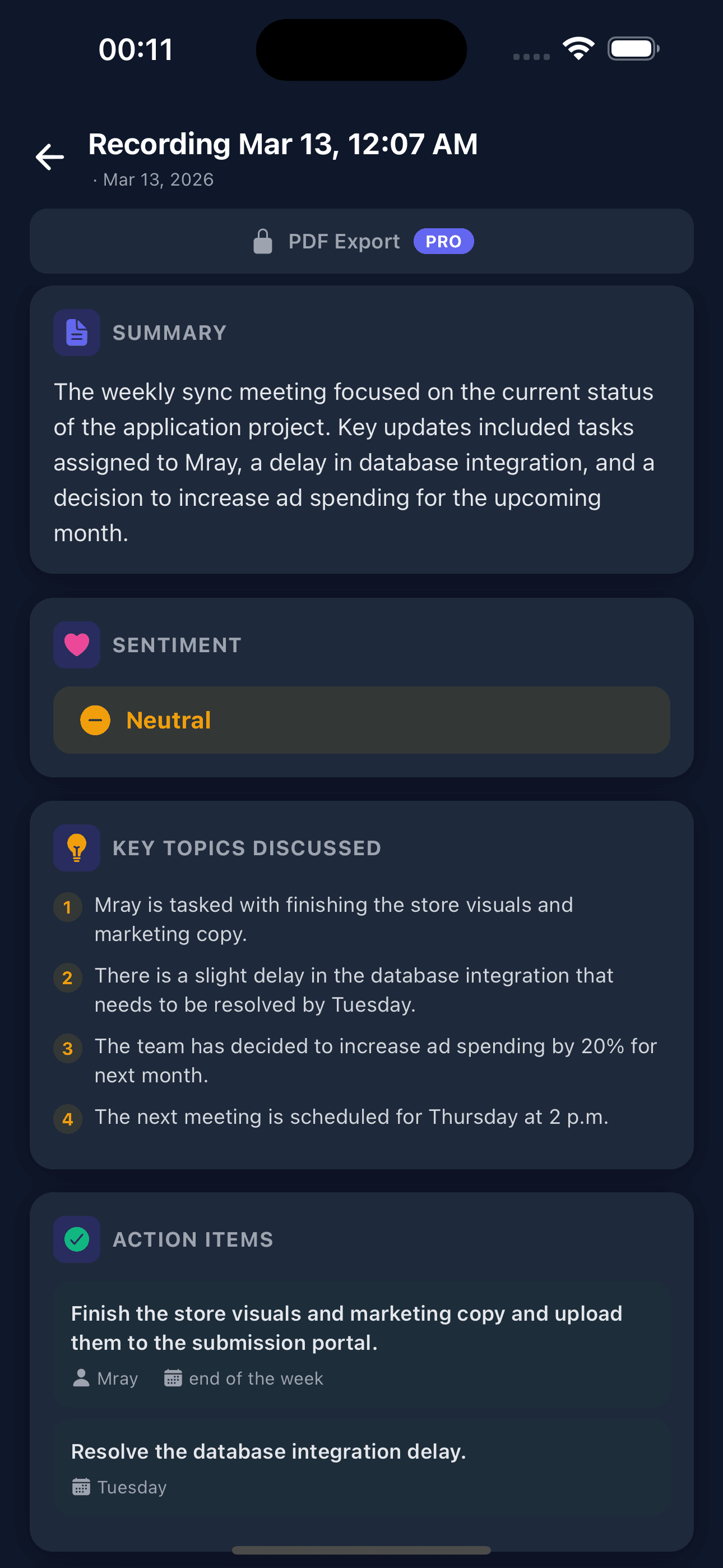 Vocapto AI Dashboard & Analysis
